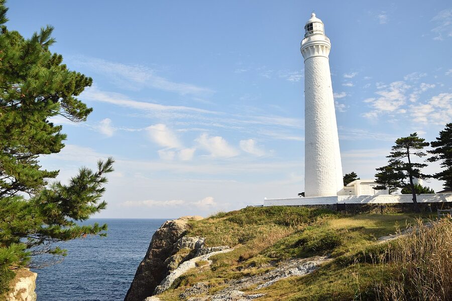 Hinomisaki Lighthouse at the tip of the Izumo peninsula