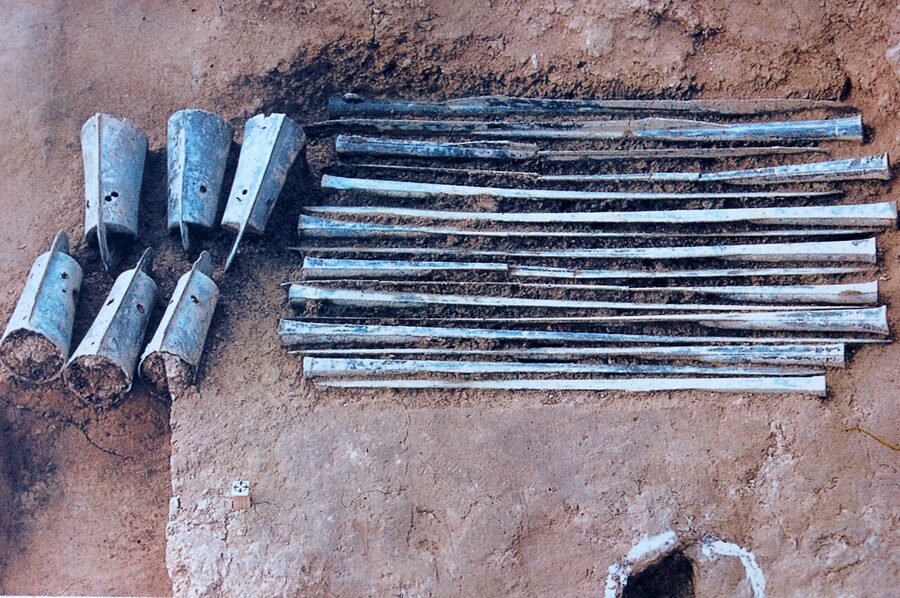 The Kojindani archaeological site in Shimane where hundreds of Yayoi-era bronze swords were unearthed