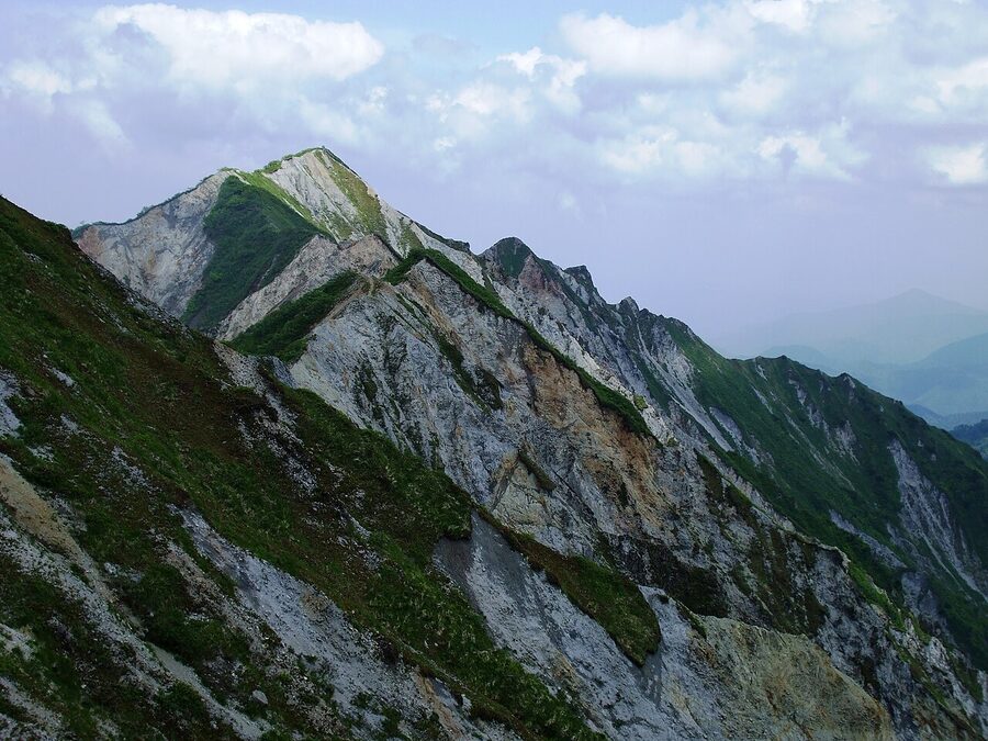 Summit view from the top of Mt Daisen looking out over the Tottori coastline