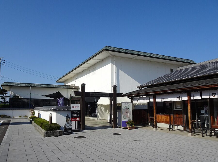 The display hall inside the Bizen Osafune Japanese Sword Museum