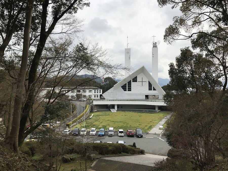 The Xavier Memorial Church viewed from Kameyama Park