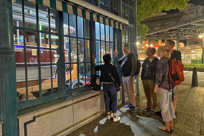 Bouldering, Sake and Food, Local Gem Hiroshima Evening Tour - Sake and standing drinks at Yamanaka liquor store