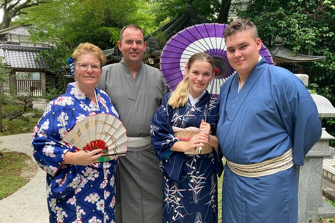 Cultural Activities :Kimono, tea ceremony, Calligraphy and Amulet - Kimono first, then photographs in the temple garden