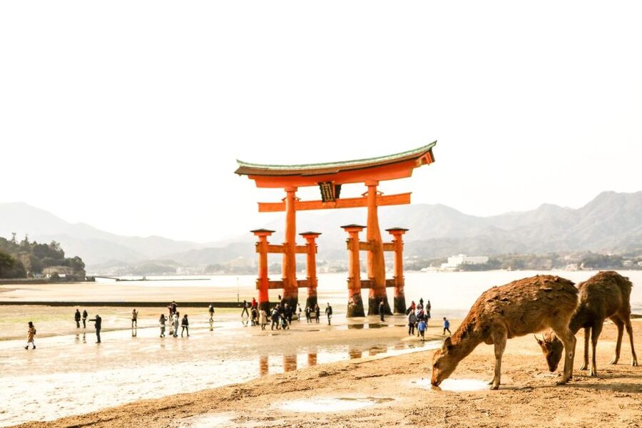 Hiroshima: Miyajima Peace Memorial Icons of Peace and Beauty - Itsukushima Shrine at the edge of the sea