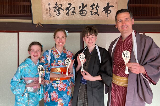 Kimono and Calligraphy Experience in Miyajima - Learning brush control before writing kanji