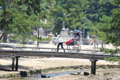 Miyajima: Private Rickshaw Tour to Itsukushima Shrine - Meeting your guide outside the Miyajima Ferry Terminal
