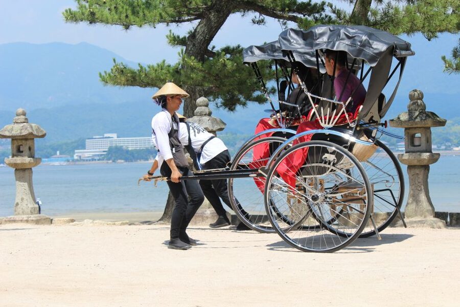 Miyajima: Private Rickshaw Tour to Itsukushima Shrine - The waterfront route to Itsukushima Shrine