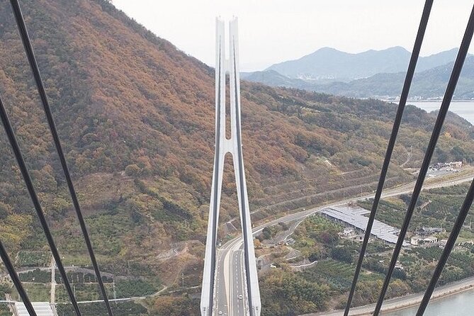 Shimanami Kaido 1 Day Cycling Tour from Onomichi to Imabari - Innoshima at the 12-kilometer mark