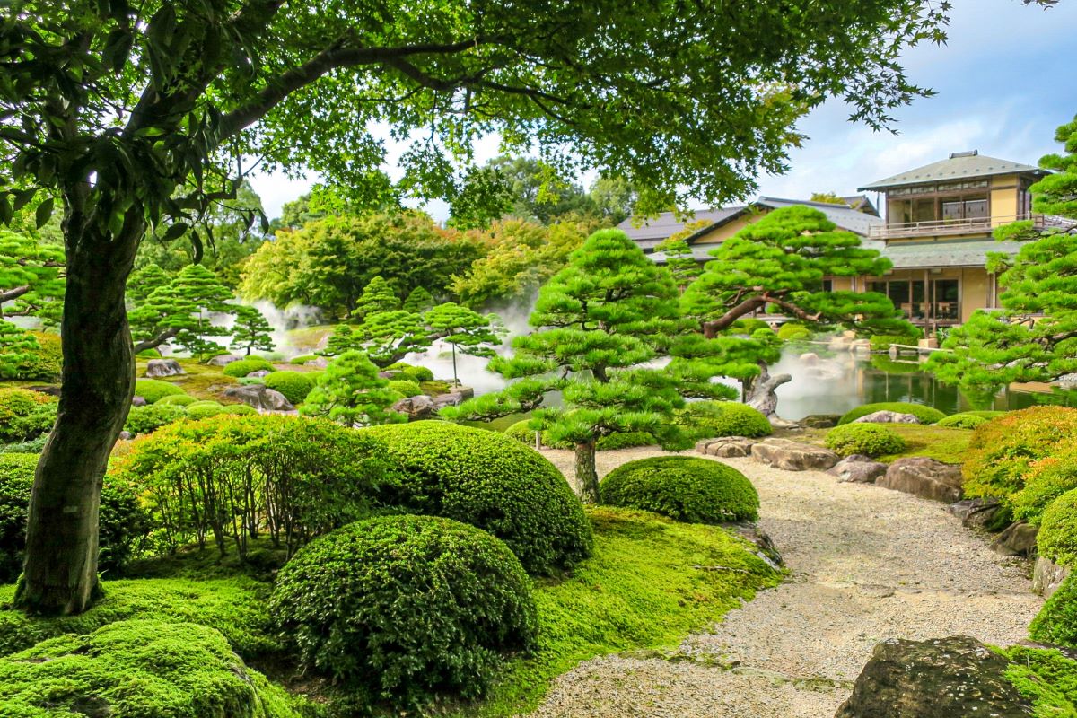 Japanese garden Yushien in Matsue City